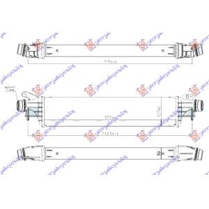 HLADNJAK INTERKULERA 1.3 DIZEL (57 1x 127x50) OPEL CORSA E (2015-2019) (OEM: 1302311, 1302314, 13440202)