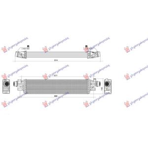 HLADNJAK INTERKULERA 1.3 CDTI (570x127) OPEL CORSA E (2015-2019) (OEM: 39059787)