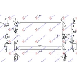 HLADNJAK 1.0 TURBO BENZINZ.MANUELNI (ENG.B 10 XFT 85kw OPEL CORSA E (2015-2019) (OEM: 1300368, 13440204)