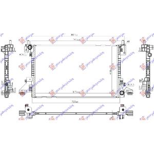 HLADNJAK HIBRID (675x420 x 16) OPEL AMPERA (2011-) (OEM: 1300322, 20842016)