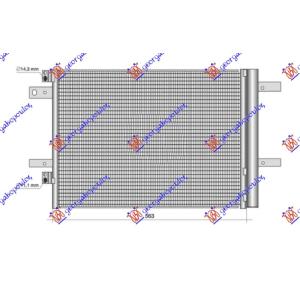 HLADNJAK KLIME 1.2- 1.6BENZIN 1.6-2.0 DIZ 563x4 16 OPEL CROSSLAND X (2017-2020) (OEM: 3552498, 9817275680)