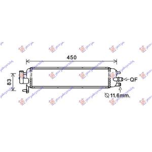 HLADNJAK MOTORA DODATNI 2.0 Hdi HIBRID DIZEL (380x95x26) PEUGEOT 3008 I (2009-2013) (OEM: 1330Z1)