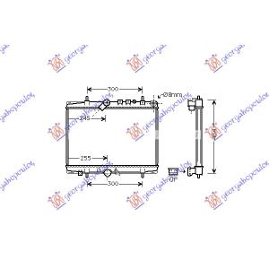 HLADNJAK MOTORA 2.2 HDi + / -A / C (38x55.8) PEUGEOT 607 (2000-2007) (OEM: 1330.78, 1330.Q4, 133078)