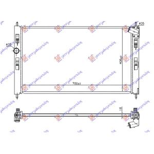 HLADNJAK MOTORA 1.6/1.8 16v BENZIN (700x410x16) 2014- (NRF) PEUGEOT 4008 (2012-2017) (OEM: 1350A761)