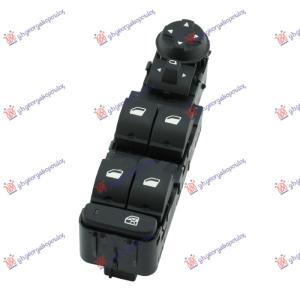 PREKIDAC U PREDNJIM VRATIMA (4 TASTERA) (20 PIN) Leva str. PEUGEOT 5008 (2020-) (OEM: 96788281ZD)