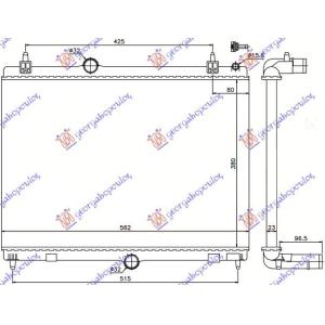 HLADNJAK MOTORA 1.6 BENZIN -DIZEL (56x38) PEUGEOT 508 (2015-2018) (OEM: 13302, 1330?2, 1330W5)