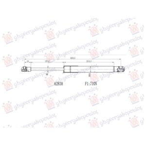 AMORTIZER GEPEK VRATA (429L-710N) (MARELLI) PEUGEOT 508 II 2018-2023 (FB/FH/F3/FC/FJ/F4) (OEM: 9838049580)