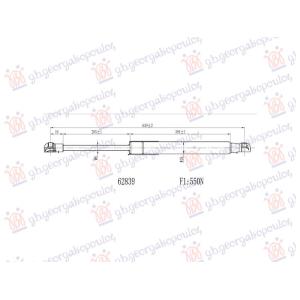 AMORTIZER GEPEK VRATA KARAVAN (639L-550N) (MARELLI) PEUGEOT 508 II 2018-2023 (FB/FH/F3/FC/FJ/F4) (OEM: 9818962480)