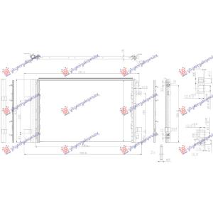 HLADNJAK KLIME 1.5/2.0 DIZEL - 1.6 BENZIN (662x419x16) PEUGEOT 308 (2017-) (OEM: 9813978580, 9830694080)