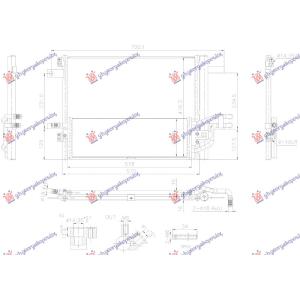 HLADNJAK KLIME 1.6 BENZIN/HIBRID (530x415x16) (NISSENS) PEUGEOT 408 (2022-) (OEM: 9818195180)