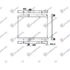HLADNJAK MOTORA BENZIN/DIZEL (38x55x2.6) (VALEO) PEUGEOT PARTNER (2015-2019) (OEM: 1330F5, 1330S5, 1330S8)