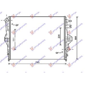 HLADNJAK MOTORA 3.0 / 3 6 TSI / TFSI / HYBRID BENZIN PORSCHE CAYENNE (2010-2015) (OEM: 7P0121253A, 95810613210)