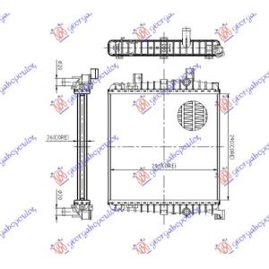 HLADNJAK DODATNI 3 0 TSI (30 x29x2.5) Leva str. PORSCHE CAYENNE (2010-2015) (OEM: 7P0121212F, 7P0121212L, 95810621260)