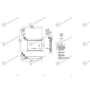 GREJAC KABINE (162x245x32) PORSCHE CAYENNE (2015-2018) (OEM: 7P0819031, 95857232600)