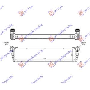 HLADNJAK 2.9-S 3 4 BENZINZ (6 1x 12x4.2) CENTR PORSCHE 911 (997) (2005-2010) (OEM: 99710603702)