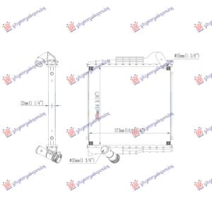 HLADNJAK MOTORA BENZIN (LEVA STRANA) (373x360) PORSCHE 911 (991) (2016-2019) (OEM: 9P1121251)