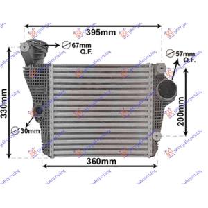HLADNJAK INTERKULER 3.0 GTS / 3 0 -3.6 I TUR.BENZIN Leva str. PORSCHE MACAN (2014-2018) (OEM: 95B145803A, 95B145803B)