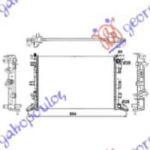 HLADNJAK MOTORA 2.0 i 16V-2.0 DCi (67x4 1.7x26) RENAULT LAGUNA COUPE (2008-2015) (OEM: 214100001R)