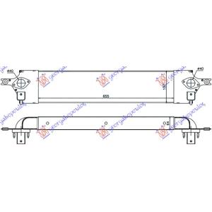 HLADNJAK INTERKULER 2.0 DCi (655x 157x64x)0 7- RENAULT KOLEOS (2008-2011) (OEM: 144613UC0C, 14461JG70B, 14461JG70C)