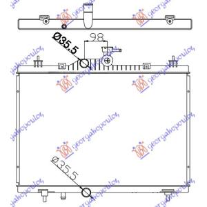 HLADNJAK 2.0 DCi-2.5i- 16V+ / -A / C (66x44) RENAULT KOLEOS (2008-2011) (OEM: 21400-JY20A, 21400JY20A)