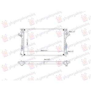 HLADNJAK MOTORA 2.2/3.0 DIZEL (MAN/AUTO) (680x438) RENAULT VELSATIS (2003-2009) (OEM: 7701474241, 8200033729)