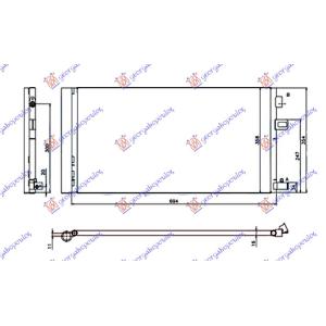 HLADNJAK KLIME 1.6i 16V BENZINZ. (650 x350) RENAULT FLUENCE (2010-2013) (OEM: 921000006R, 921001952R)