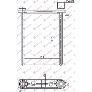 GREJAC KABINE (BR) (148x2 10 x26) RENAULT FLUENCE (2010-2013) (OEM: 271159831R, 4407490)