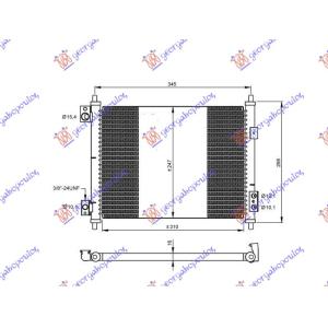 HLADNJAK KLIME 2.5 D DIZEL (360x240x16) RENAULT MAXITY (2007-) (OEM: 5001875568, 7885113368, 92110MA10A)