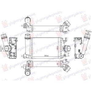 HLADNJAK INTERKULERA 1.0 BENZIN (260x187) RENAULT CLIO (2019-2023) (OEM: 144968819R)