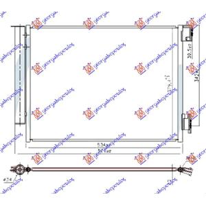 HLADNJAK KLIME BENZIN DIZEL (510x395x12) RENAULT CLIO (2019-) (OEM: 921005FA0A)