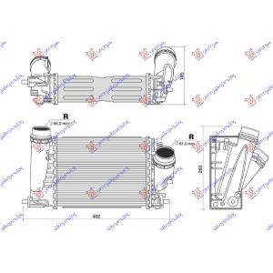 HL. INTERKULERA 1.6 DCI DIESEL (282x217) RENAULT SCENIC/GRAND SCENIC (2016-) (OEM: 144969690R)