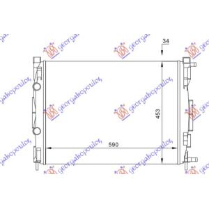 HLADNJAK 1.6-2.0 - 1.5- 1.9D M / A + / -AC (59x45x28 RENAULT MEGANE CABRIO (2003-2006) (OEM: 7711135784, 8200115542)