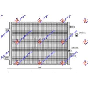 HLADNJAK KLIME 1.3 BEN 1.5 DIZ (544x386) RENAULT KANGOO (2021-) (OEM: 921007736R)