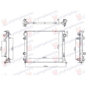 HLADNJKA MOTORA 1.6/1.8 BENZIN (MAN) (540x471) RENAULT ESPACE (2015-2023) (OEM: 21410HV70A)