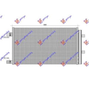 HLADNJAK KLIME 1.5 DCI DIZEL (628x359x12) RENAULT ESPACE (2015-) (OEM: 92100-4575R, 921004575R, 92110-00Q0C)