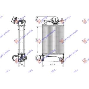 HLADNJAK INTERKULERA 1.6 DIG-TURBO (282x2 17x62) RENAULT KADJAR (2015-2019) (OEM: 14461-BD70A, 14461BD70A)