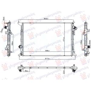 HLADNJAK MOTORA 1.5/1.7 DIZEL (698x470) RENAULT KADJAR (2015-2019) (OEM: 21410HV80A)