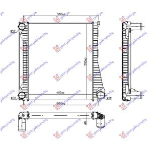 HLADNJAK INTERKULER 3 0 TD 10 - (495x593x40) RANGE ROVER SPORT (2005-2013) (OEM: LR007170, LR015603, PML500041)