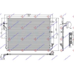 HLADNJAK KLIM 2.7TD / 2.7 V6 TDI DIZ (473x636x 16 RANGE ROVER SPORT (2005-2013) (OEM: JRB500040, JRB500130, LR018403)