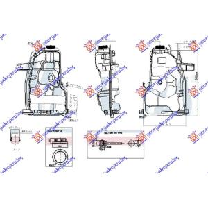 POSUDA ZA ANTIFRIZ 4.0 L BENZIN RANGE ROVER (1994-2002) (OEM: AH428A080BC, LR010966, LR023077)