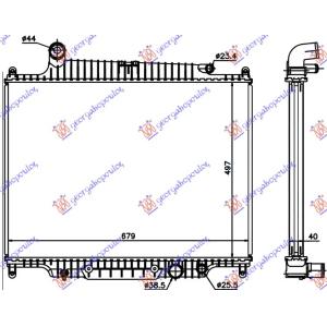 HLADNJAK MOTORA 3.6 TD DIZEL (AUTO) (495x680) (NISSENS) LAND ROVER RANGE ROVER  2002-2012 (L322) (OEM: PCC500300)