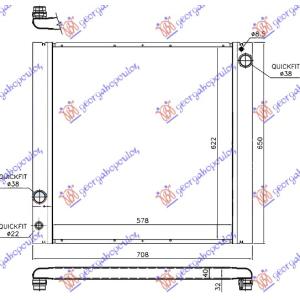 HLADNJAK MOTORA 5.0 i - 5.0 SUP / CHAR. BENZIN AU RANGE ROVER/RANGE ROVER VOGUE (2002-2012) (OEM: AH428005AA, LR010964)