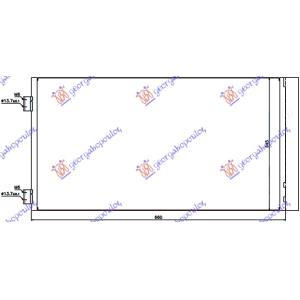 HLADNJAK KLIME BENZIN DIZEL (625x330 x 12) MINI CABRIO (R57) (2010-2015) (OEM: 64536941084, 64539228607)