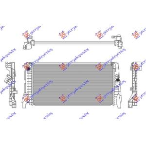 HLADNJAK MOTORA 1.5-2.0 BENZIN (680x355) MINI COOPER/ONE (F55/F56) (2014-) (OEM: 17118645783)