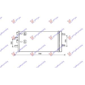 HLADNJAK KLIME BENZIN DIZEL (6 10 x290 x 12) MINI COOPER/ONE (F55/F56) (2014-) (OEM: 64509271204)