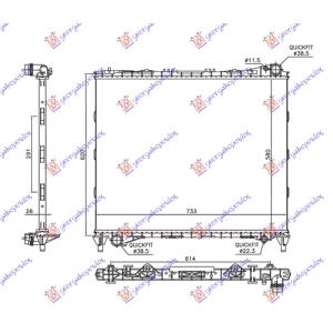 HLADNJAK MOTORA ZA SVE MODELSE BENZIN/DIZEL (580x720x26) (NISSENS) LAND ROVER RANGE ROVER SPORT  2013-2018 (L494) (OEM: LR034553)