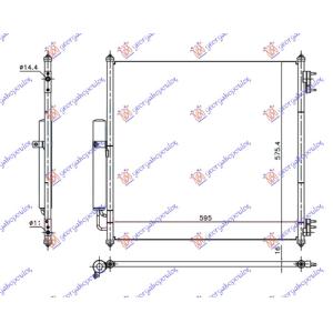 HLADNJAK SVI BENZINZ-DIZEL (559x575x 16) RANGE ROVER SPORT (2013-2018) (OEM: LR034503, LR035791, LR137975)