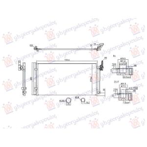 HLADNJKA KLIME 1.5 BENZIN/HIBRID (800x384) (NISSENS) LAND ROVER RANGE ROVER EVOQUE 2019- (L551) (OEM: LR135236)