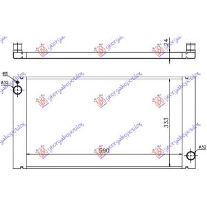 HLADNJAK MOTORA 1.6 T. BENZIN - 1.6/2.0 DIZEL (59x33.4) (NRF) MINI CLUBMAN 2006-2010 (R55) (OEM: 17112751275)