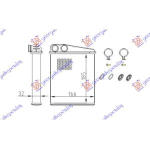 GREJAC KABINE (B) + / -AC (183x 160) MINI CLUBMAN (R55) (2006-2010) (OEM: 1698300761, 64113422666)